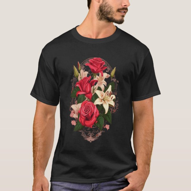 T-shirt Élégance classique : Bouquet fleuri Tee (Devant)