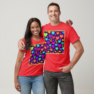 T-shirt Élégance dans l'amour : Coeurs chics libérés