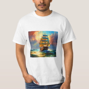 T-shirt Elégance dans le vent : Voilier classique T-Shir