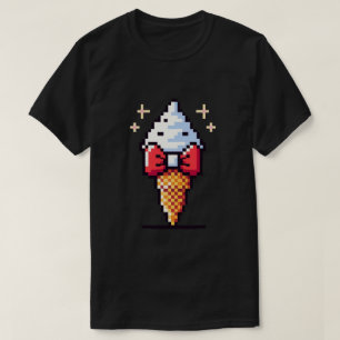 T-shirt Élégance de crème glacée 8 bits : Dapper Dessert D