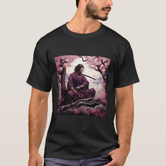 T-shirt Élégance de la lame Couture de cerisier en fleurs (Devant)