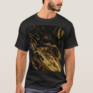 T-shirt Elégance dorée : La Magie splendide de Marbling