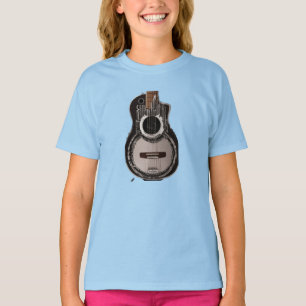 T-shirt "Elegance in Ebony : Black guitare Print T-shirt"