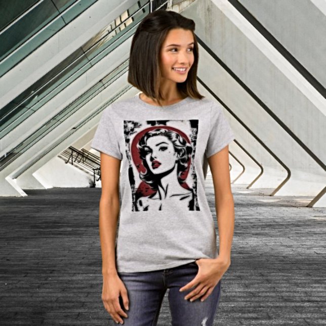 T-shirt Élégance intemporelle : Film Noir Femme Tee (Créateur téléchargé)