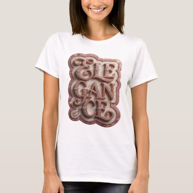 T-shirt Élégance Rose Propre Art Porter (Devant)