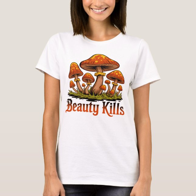 T-shirt "Élégance toxique - Couture de champignon de la ca (Devant)