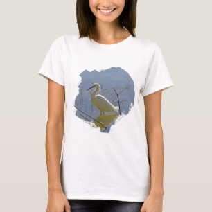 T-shirt Elégant Aiguille Blanche Photo Grand Oiseau Sauvag