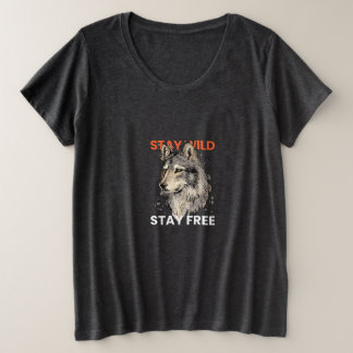 T-shirt élégant Black Half Fox - tendance