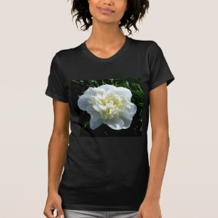 T-shirt Elégant blanc peony floral blanc photo