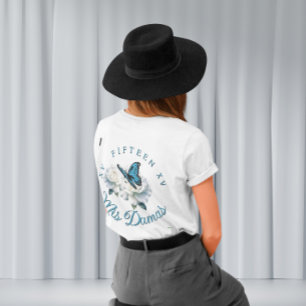 T-shirt Elégant bleu clair Quinceañera - Damas Cadeau pers
