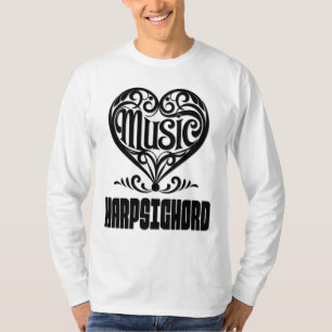 T-shirt Elégant Coeur défilé pour les amateurs de Harpsich