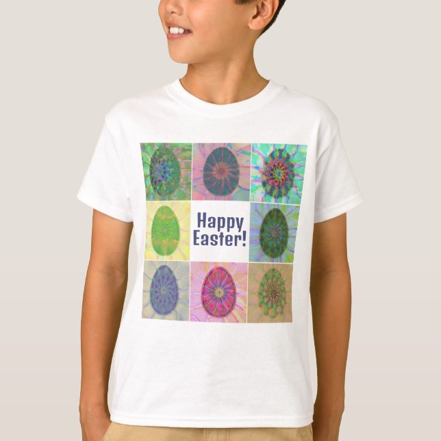 T-shirt Élégant collage d'oeufs colorés Abstraits (Devant)