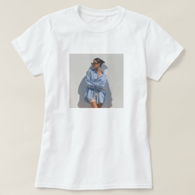 T-shirt Elegant Custom Add Your Own Photo womens  (Design devant)