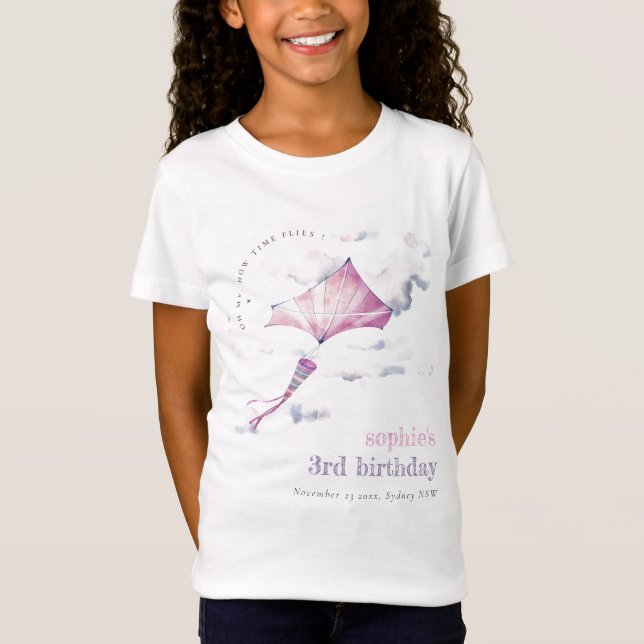 T-Shirt Elégant Cute Rose Flying Kite Sky Nuds Anniversair (Devant)