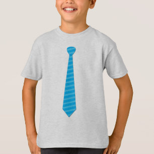 T-shirt élégant de cravate de rayures de bleus
