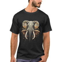 Élégant Éléphant d'Afrique Faune Rétro Savannah