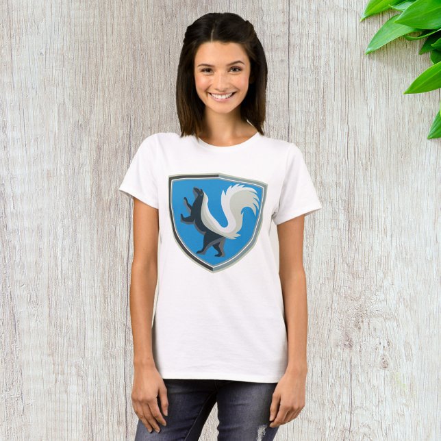 T-shirt Élégant Emblème Skunk Faune Inspiré Crest (Créateur téléchargé)