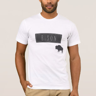 T-shirt Élégant et drôle minimalisme de bison