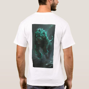 T-Shirt élégant et graphique en tigre vert