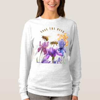 T-shirt Élégant floral sauver les abeilles
