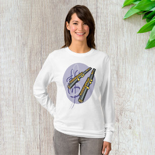 T-shirt Élégant Flute Duet musique instrument de musique