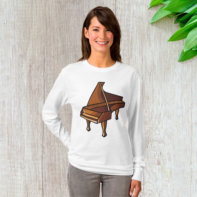 T-shirt Elégant Grand Piano Music Amateurs de design (Créateur téléchargé)