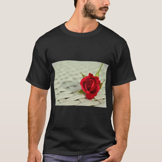 T-shirt Élégant Graphique Floral Rose (Devant)
