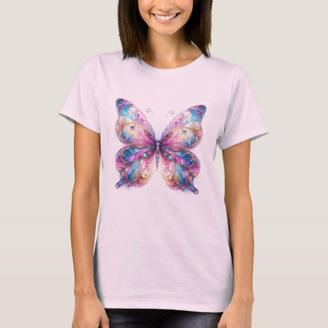 T-shirt Élégant Imaginaire papillon Tee (Devant)