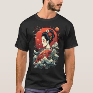 T-shirt Elégant japonais Geisha Art Tee