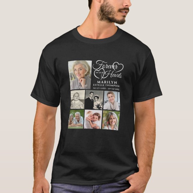 T-shirt Élégant Mémorial pour toujours dans nos coeurs 7 P (Devant)