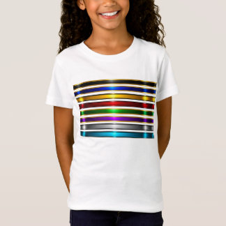 T-Shirt Elegant Metallic Gradient Stripes Design