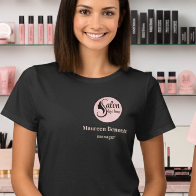 T-shirt Elegant Minimal Black Makeup  Business Employee (Créateur téléchargé)