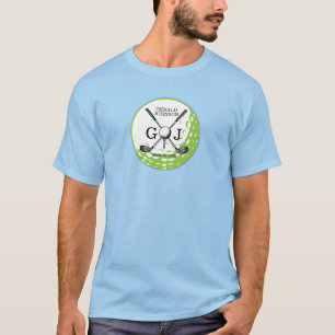 T-shirt Élégant minimaliste Golf Monogramme Conception