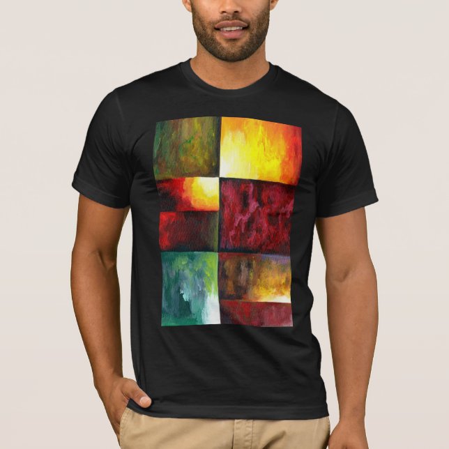 T-shirt Élégant moderne Abstrait peinture Modèle (Devant)