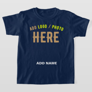 T-SHIRT ÉLÉGANT MODERNE NAVY BLEU PERSONNALISÉ MARQUE VERI