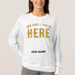 T-SHIRT ÉLÉGANT MODERNE PERSONNALISABLE BLANC VÉRIFIÉ MARQ