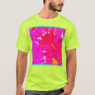 T-shirt Élégant Motif Abstrait rose