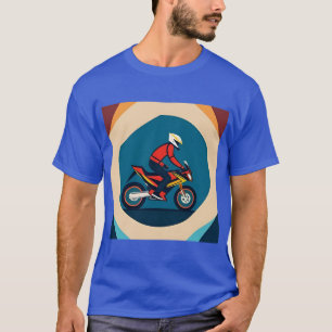 T-shirt Élégant Motorcycliste équitation Vélo Rétro
