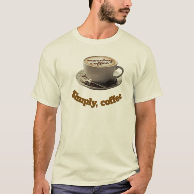 T-shirt (Élégant) : Mug « Morning Coffee » Latte Art – Mor (Devant)