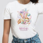T-shirt Elégant Pastel Rose Gold parties scintillant Brunc<br><div class="desc">Bridal Brunch Pastel Rose et turquoise avec parties scintillant or. Facile à personnaliser. Les produits correspondants se trouvent dans la collection Bridal Brunch Pastel Pink & Gold.</div>