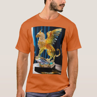 T-shirt Elégant Pheonix Doré Imprimé T-Shir.