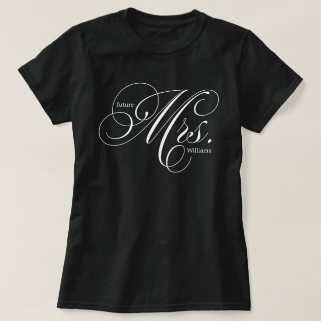 T-shirt Elégant Script Future Mme. (Design devant)