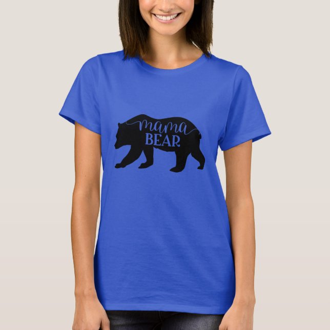 T-shirt Élégant script Mama Bear (Devant)
