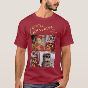 T-shirt Élégant Script moderne Famille de Noël 3 Photo