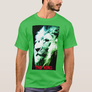 T-shirt Élégant Shamrock moderne Green Pop Art Lion Hommes