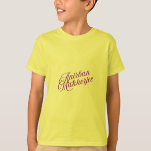 T-shirt Élégant Signature Style Nom Art Anirban Mukherjee