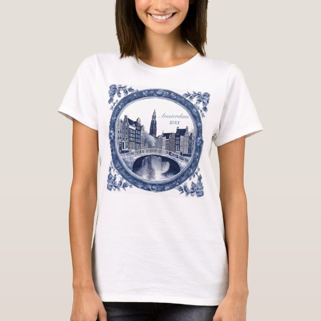 T-shirt Élégant souvenir d'Amsterdam (Devant)