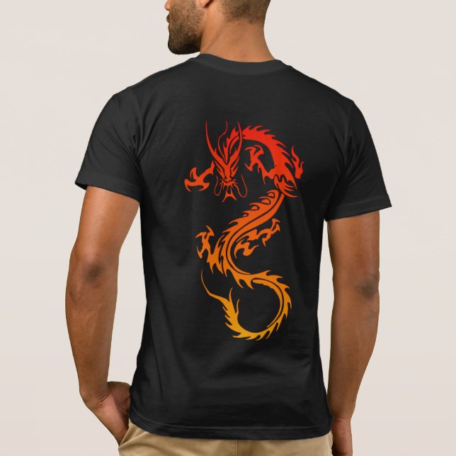 T-shirt élégant tatouage dragon (Dos)