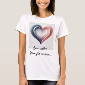 T-shirt Elégant Tee Coeur Couché - L'Amour S'Unit, Force