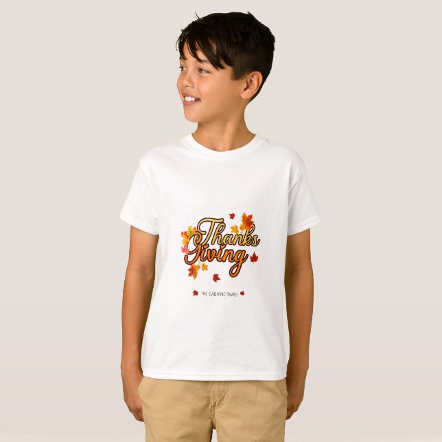 T-shirt Elegant Thanksgiving foliage autumn fall  (Devant entier)
